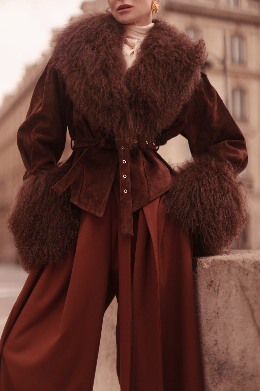 Chambord Brown Suede Coat