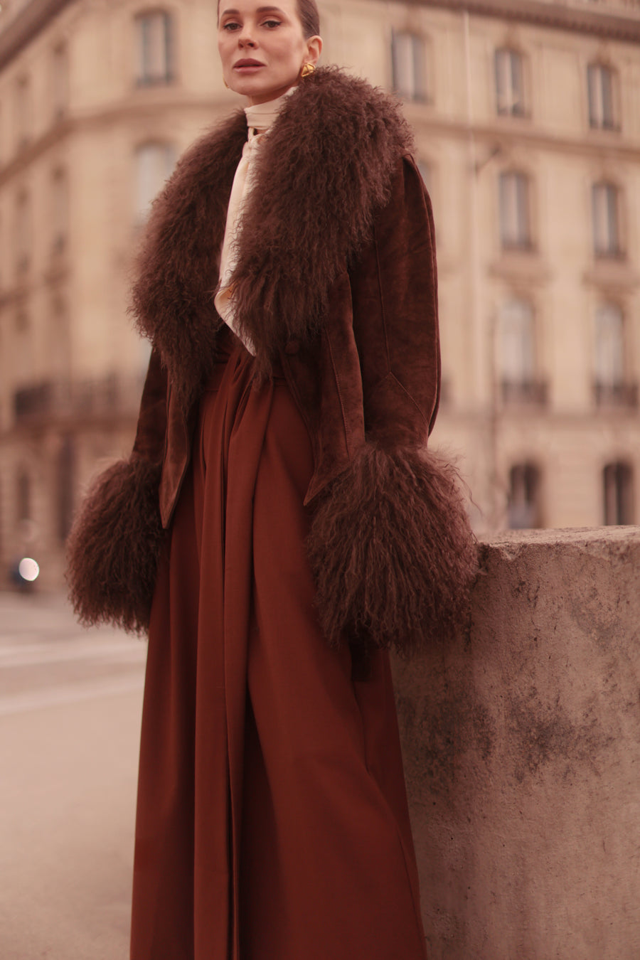 Chambord Brown Suede Coat