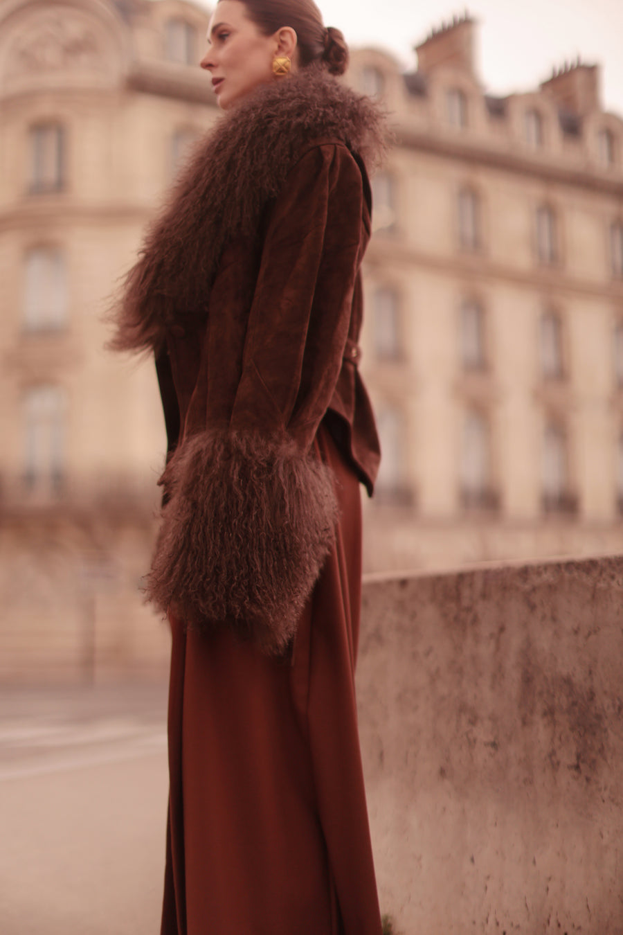 Chambord Brown Suede Coat