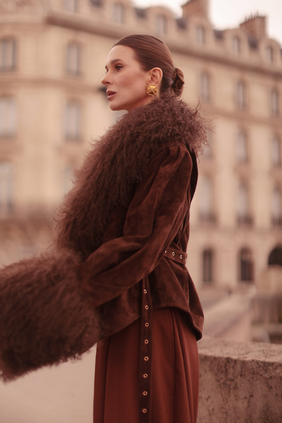 Chambord Brown Suede Coat