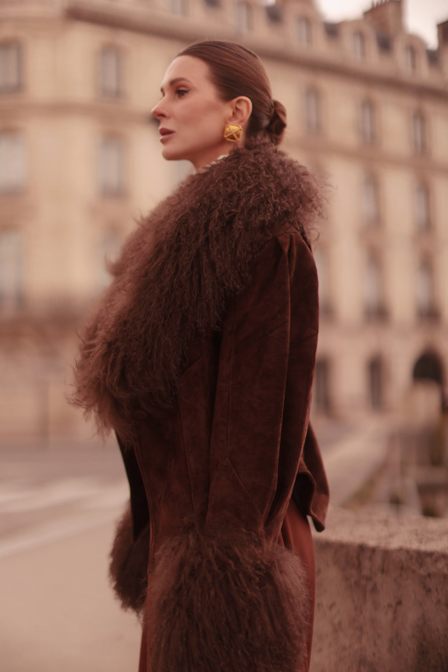 Chambord Brown Suede Coat