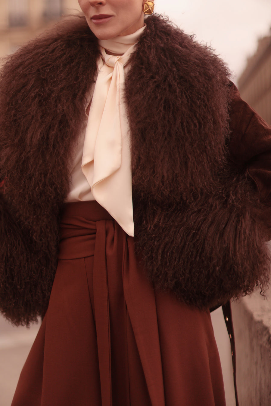 Chambord Brown Suede Coat