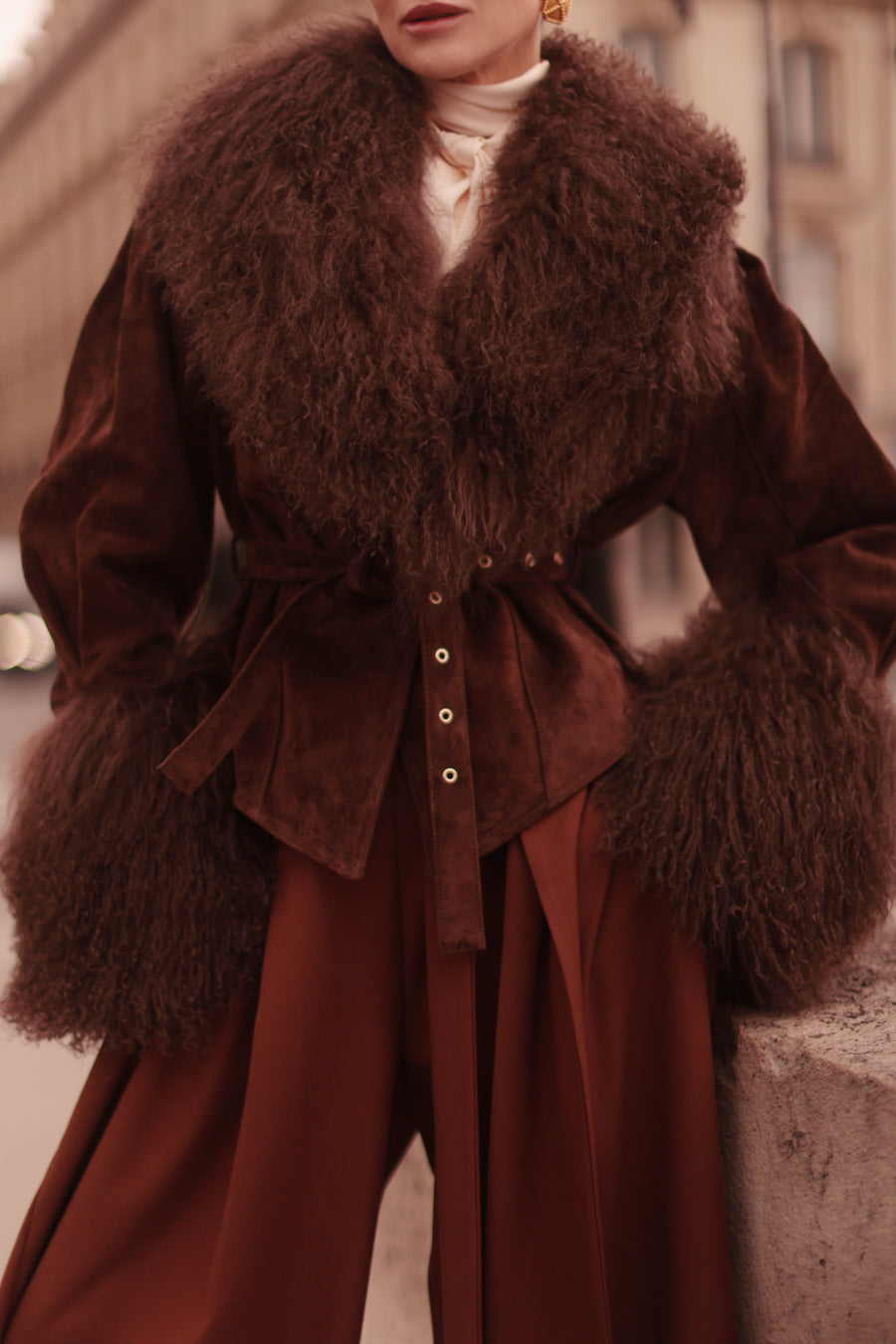 Chambord Brown Suede Coat