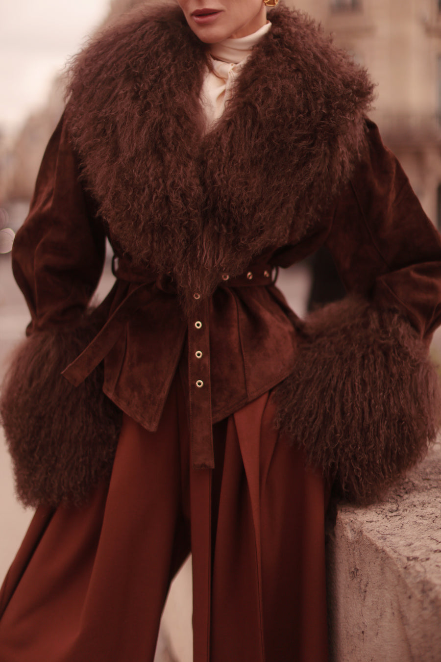 Chambord Brown Suede Coat
