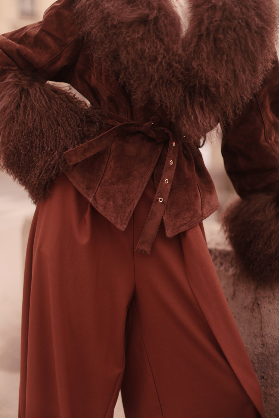 Chambord Brown Suede Coat