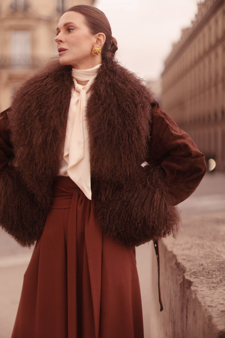 Chambord Brown Suede Coat