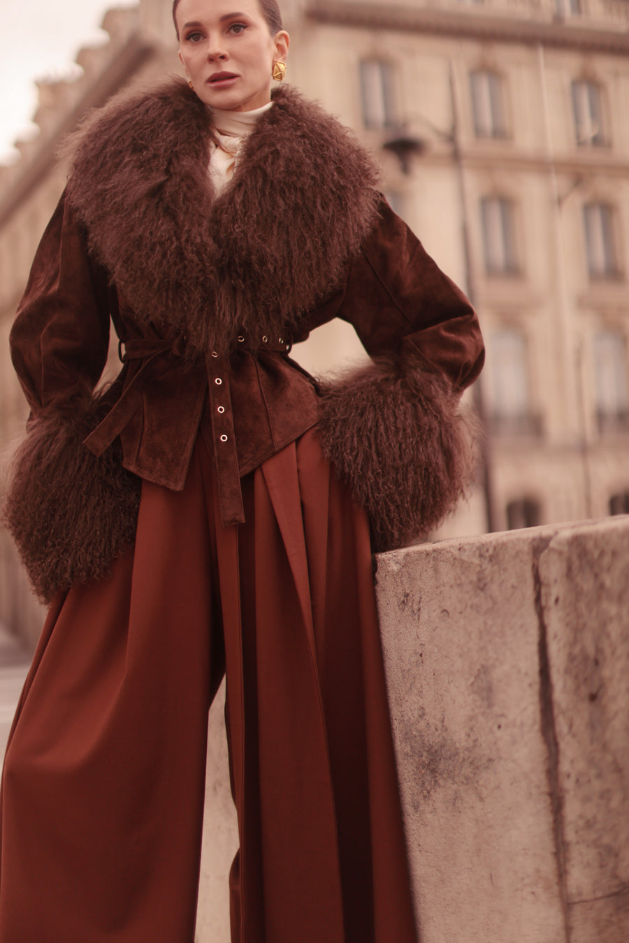 Chambord Brown Suede Coat
