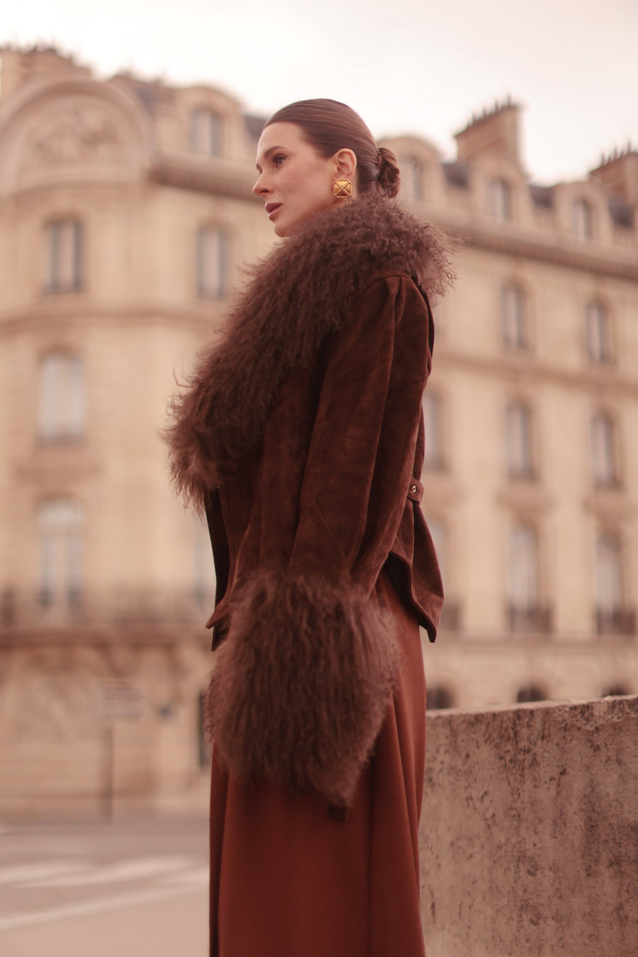 Chambord Brown Suede Coat