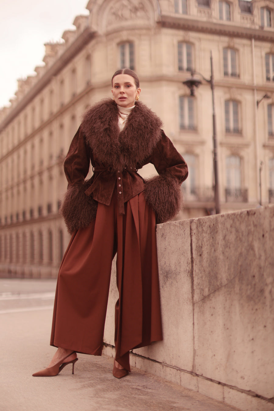 Chambord Brown Suede Coat