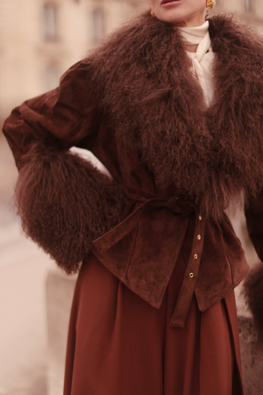 Chambord Brown Suede Coat