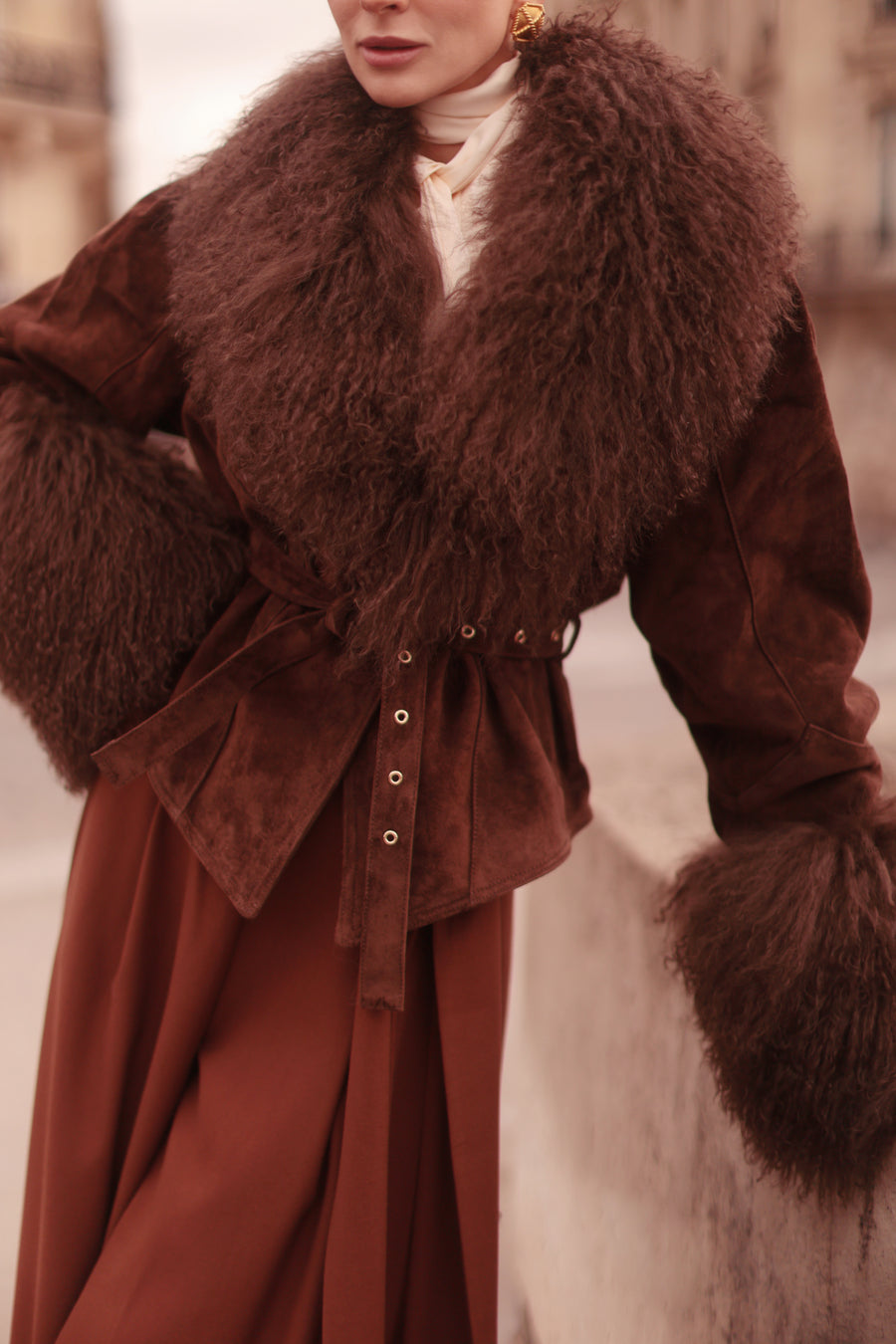 Chambord Brown Suede Coat
