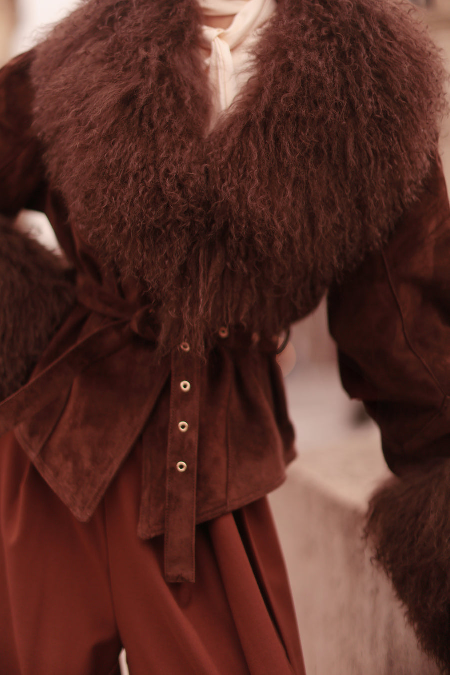 Chambord Brown Suede Coat