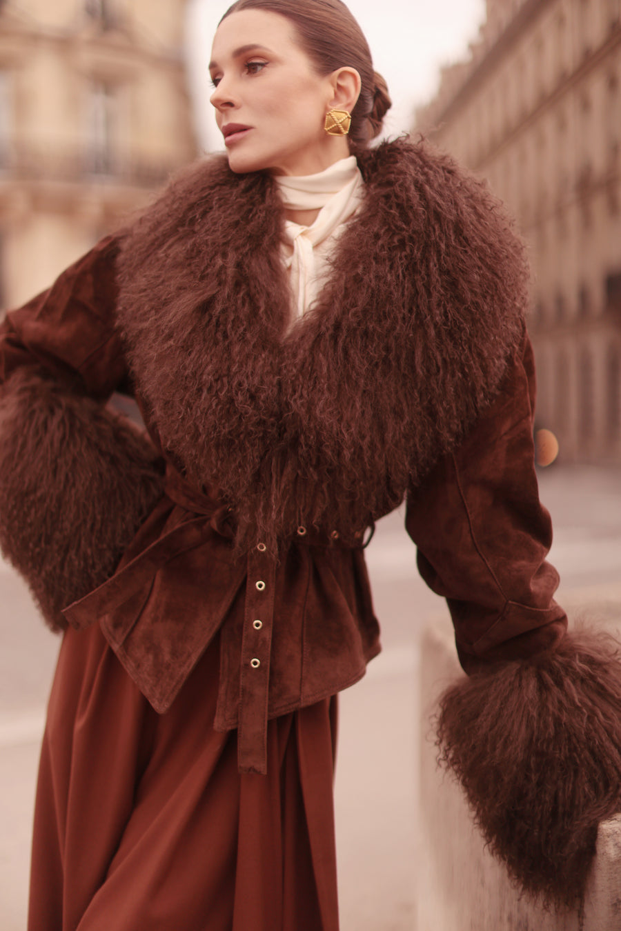 Chambord Brown Suede Coat