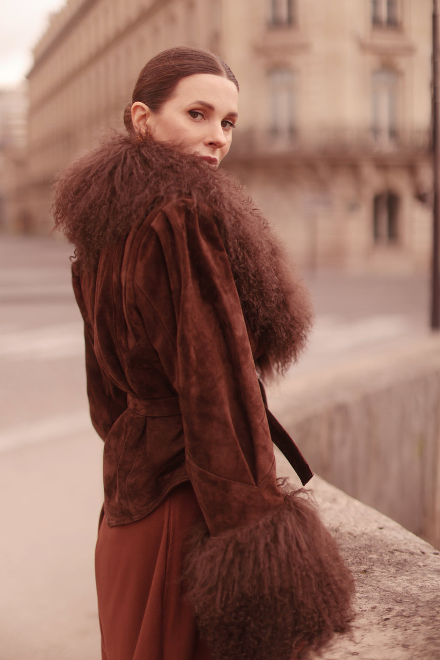 Chambord Brown Suede Coat