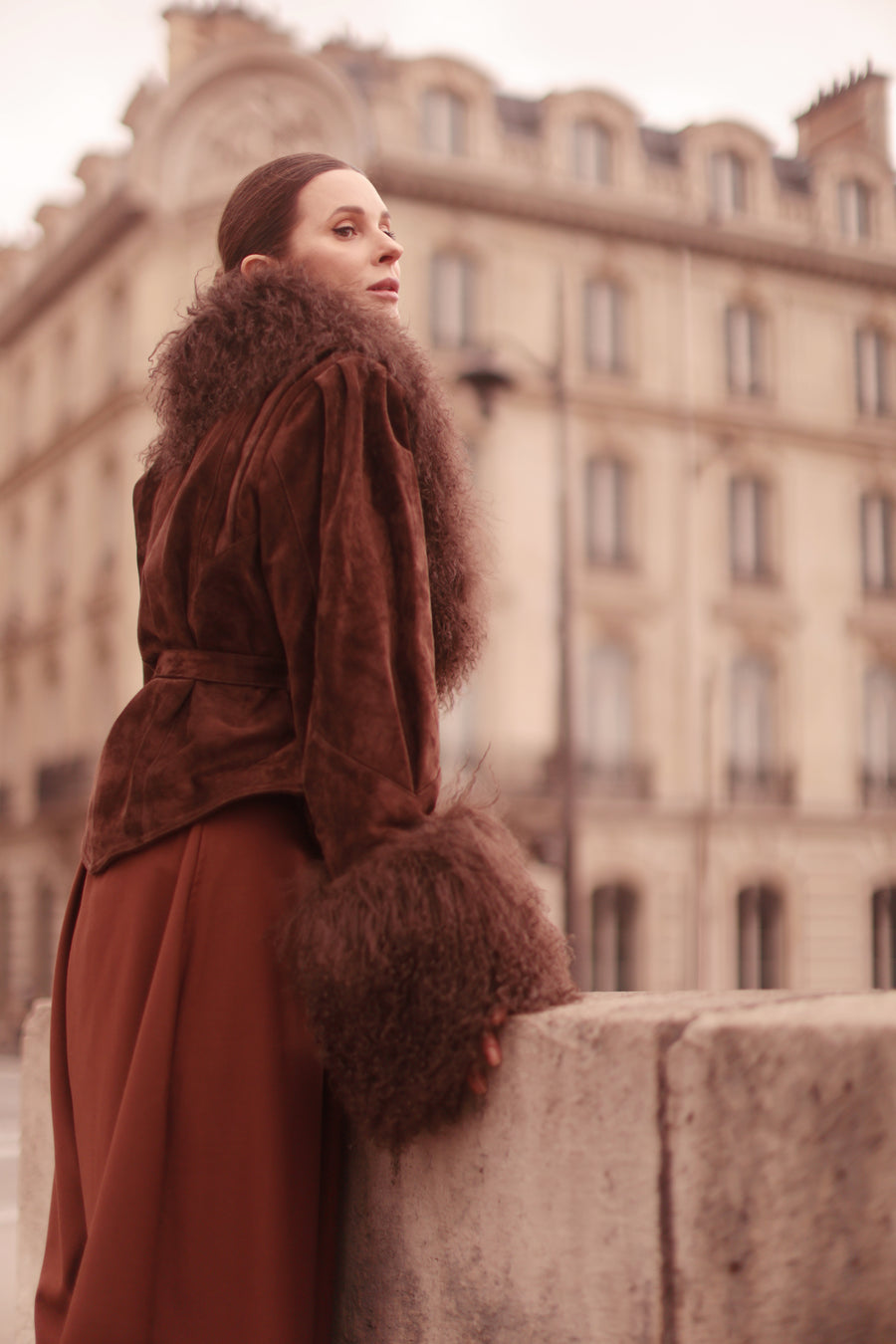 Chambord Brown Suede Coat