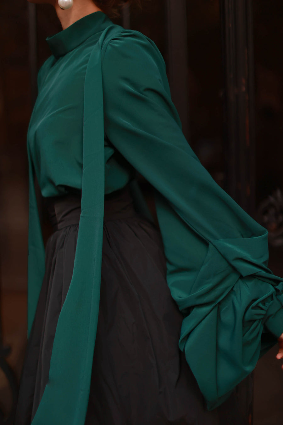 Green Baroque Blouse