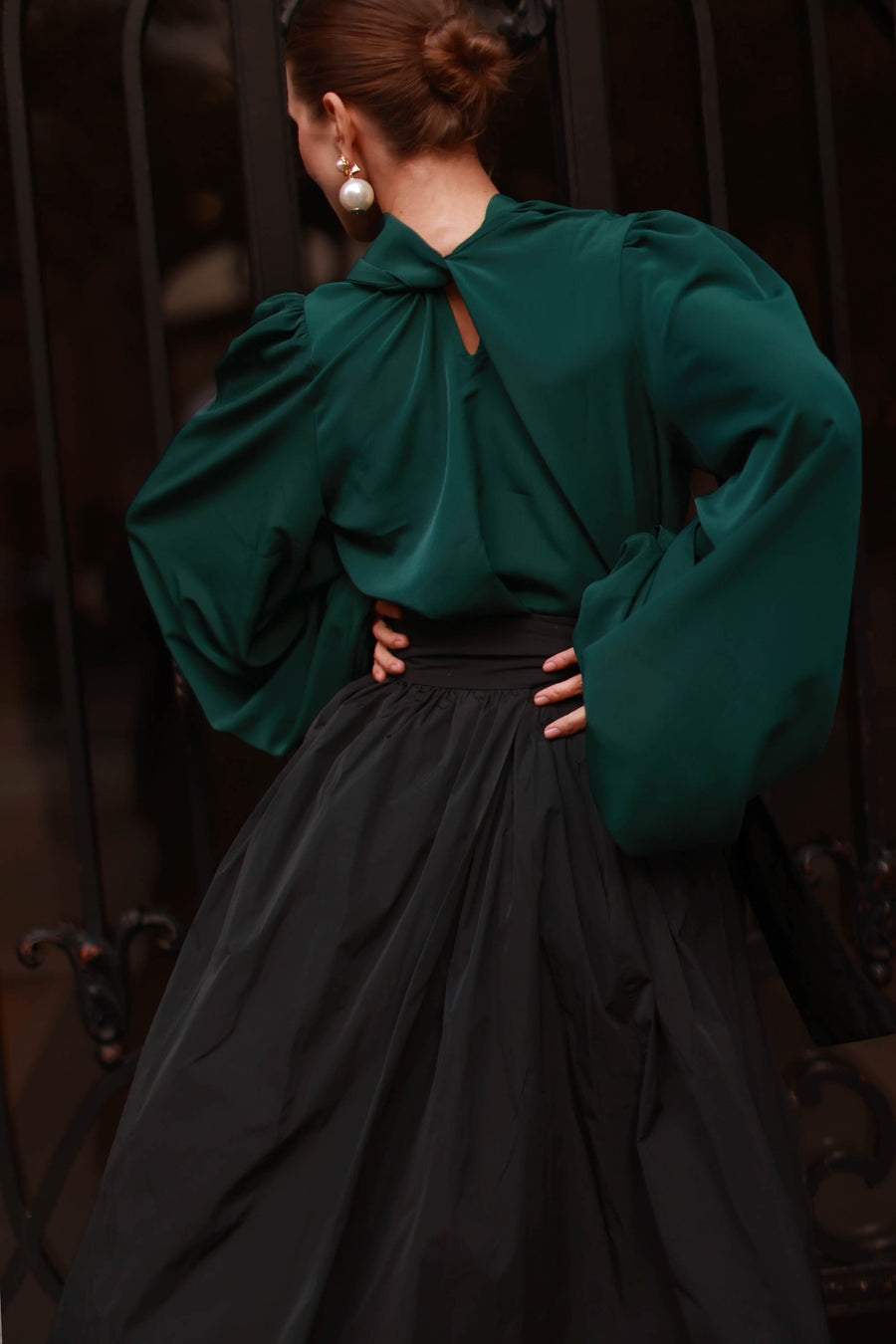 Green Baroque Blouse