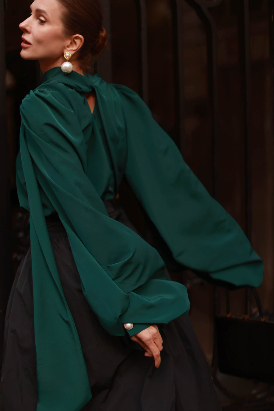 Green Baroque Blouse