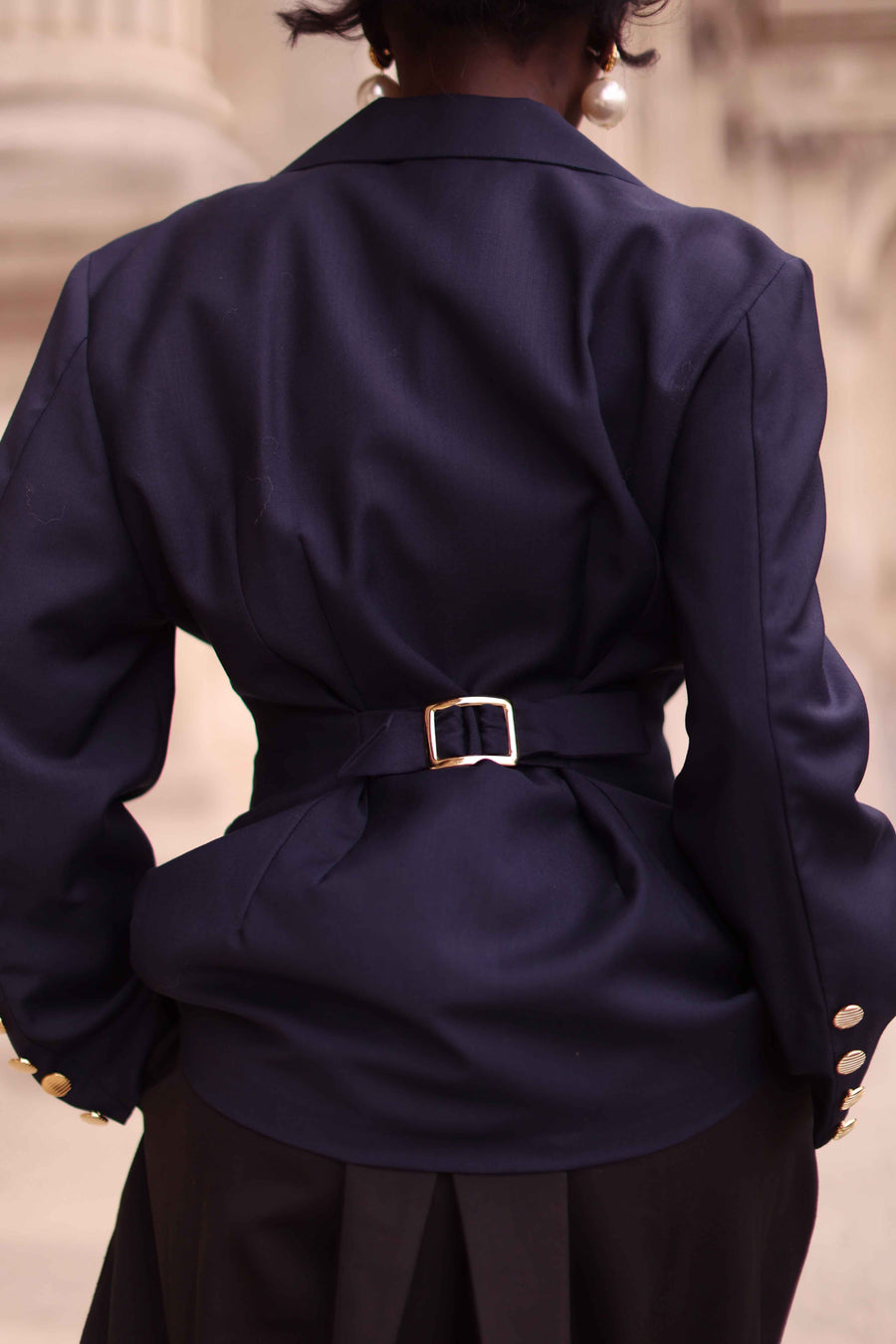 Navy Corset Blazer