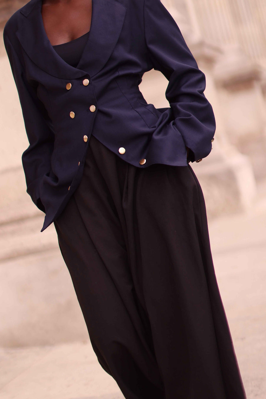 Navy Corset Blazer