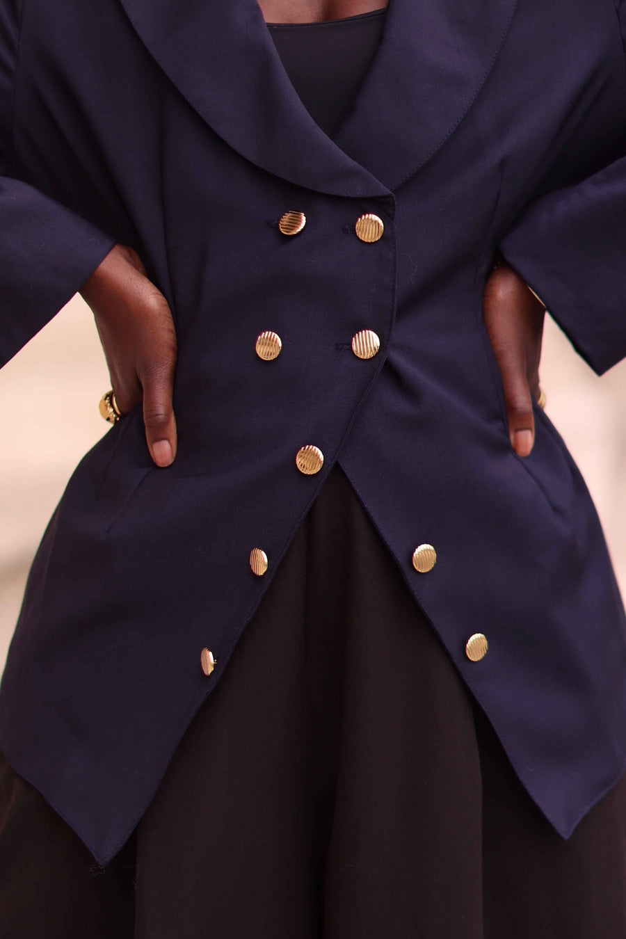 Navy Corset Blazer
