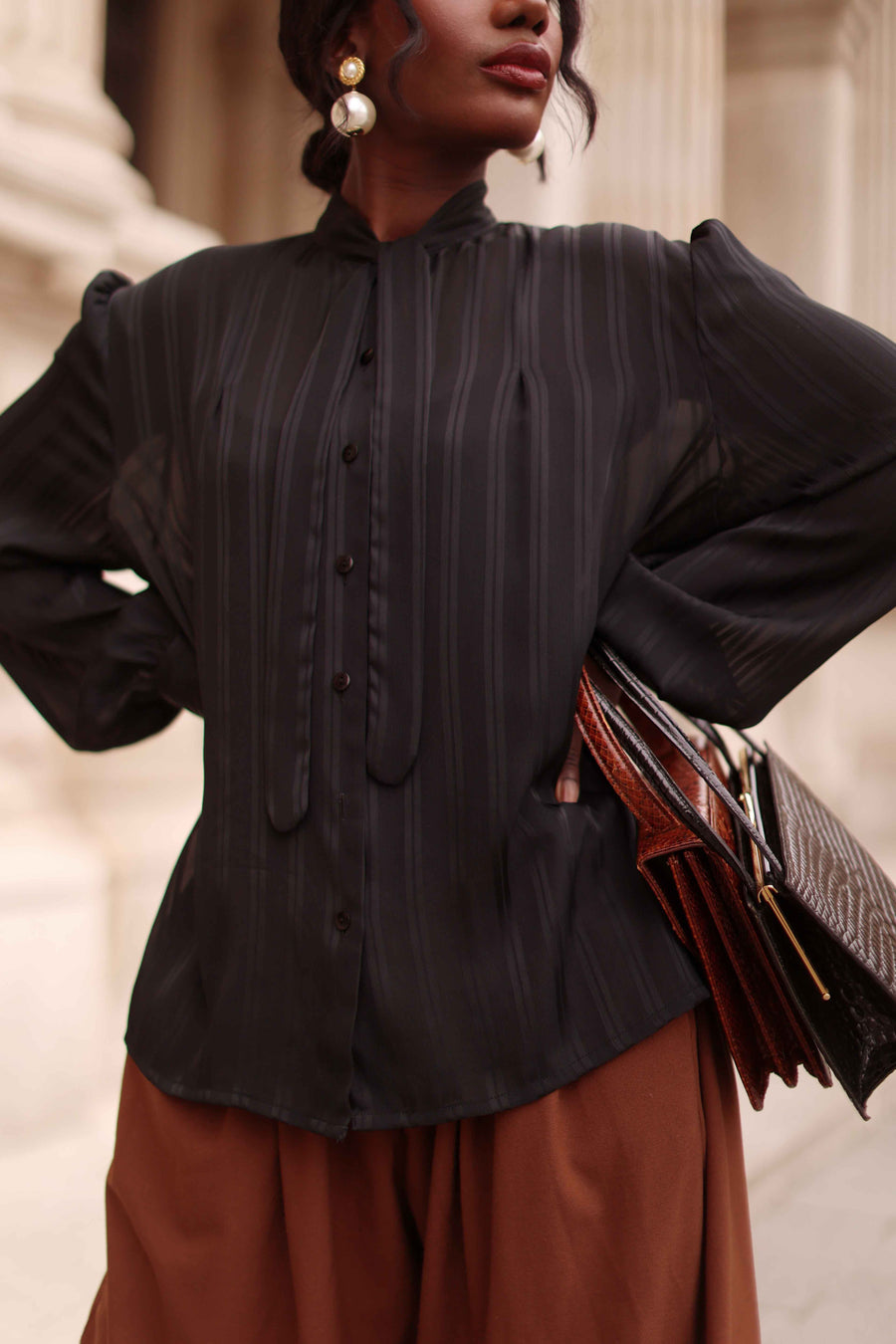 Nina Ricci Black Blouse