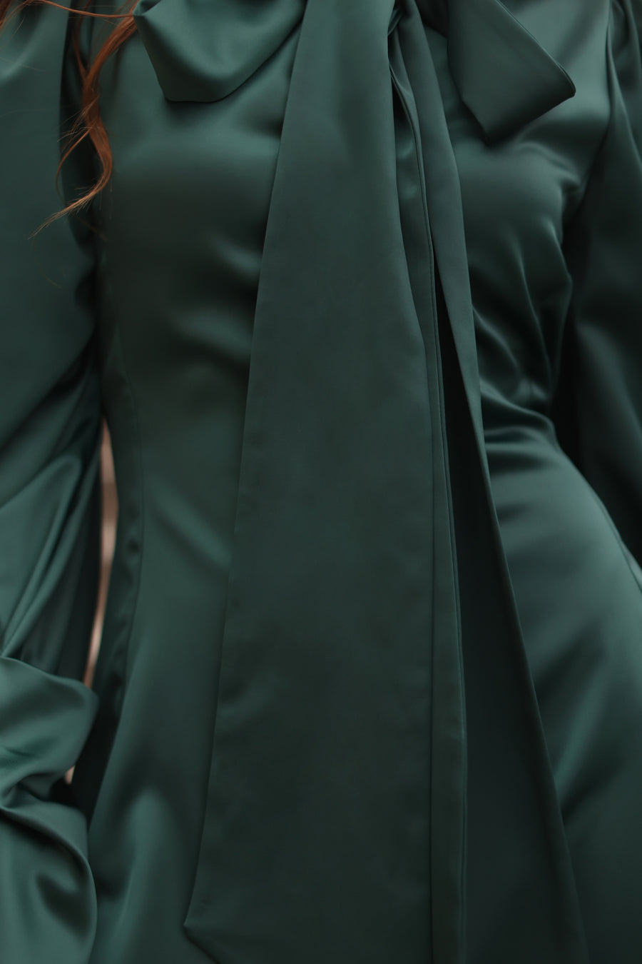 Green Satin Baroque Dress