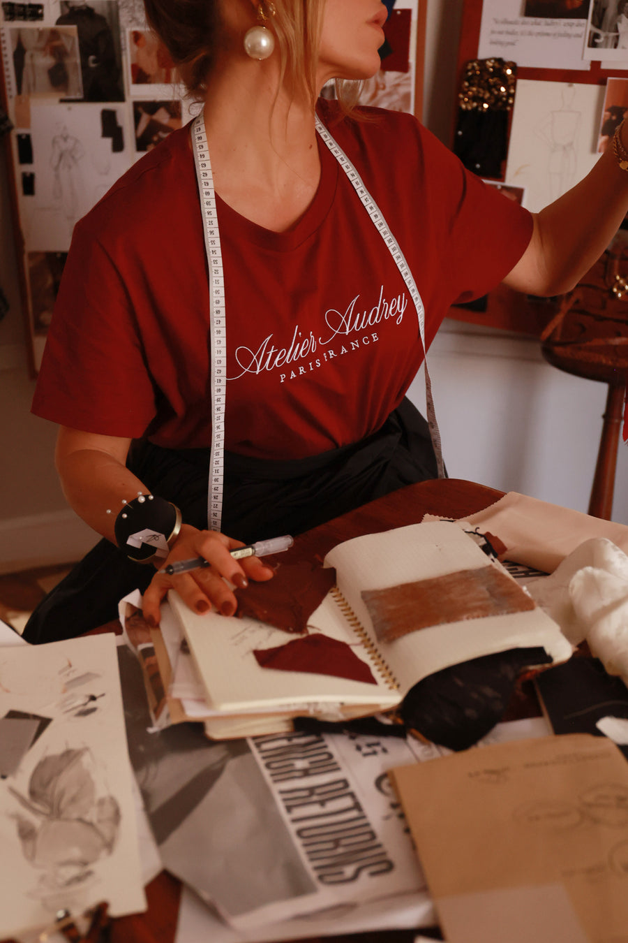 Burgundy Atelier Audrey Tee