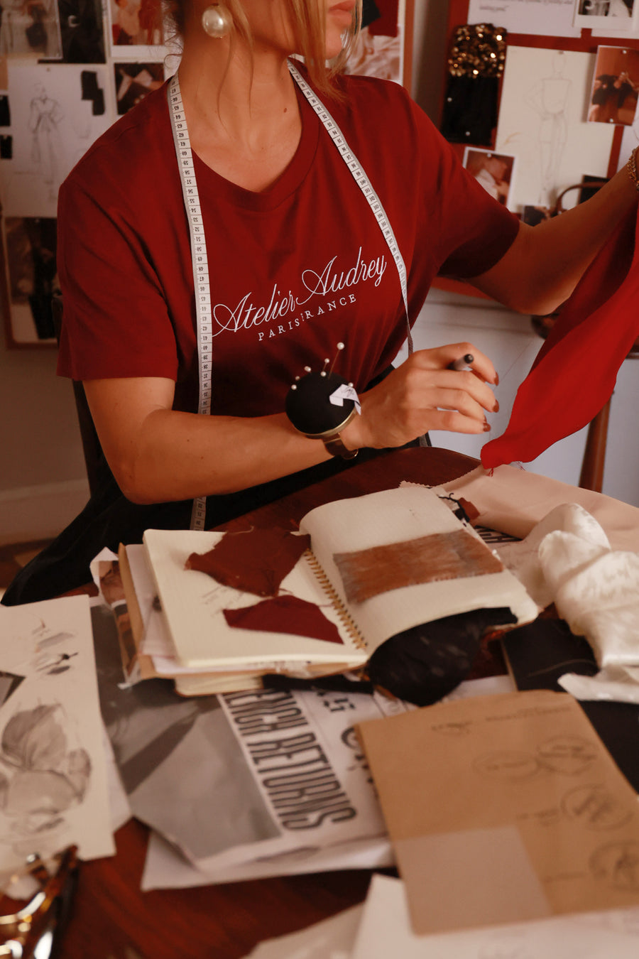 Burgundy Atelier Audrey Tee