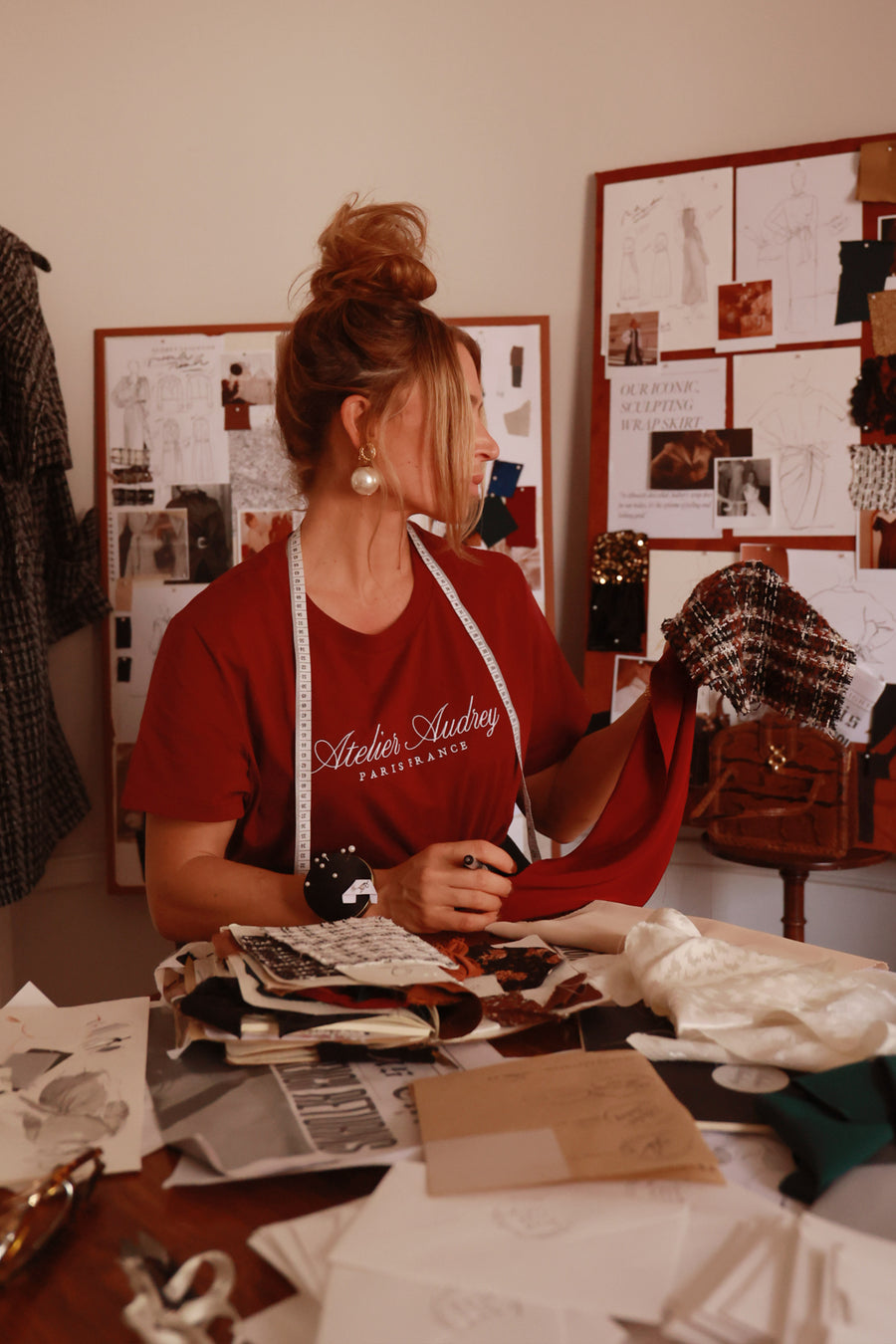 Burgundy Atelier Audrey Tee