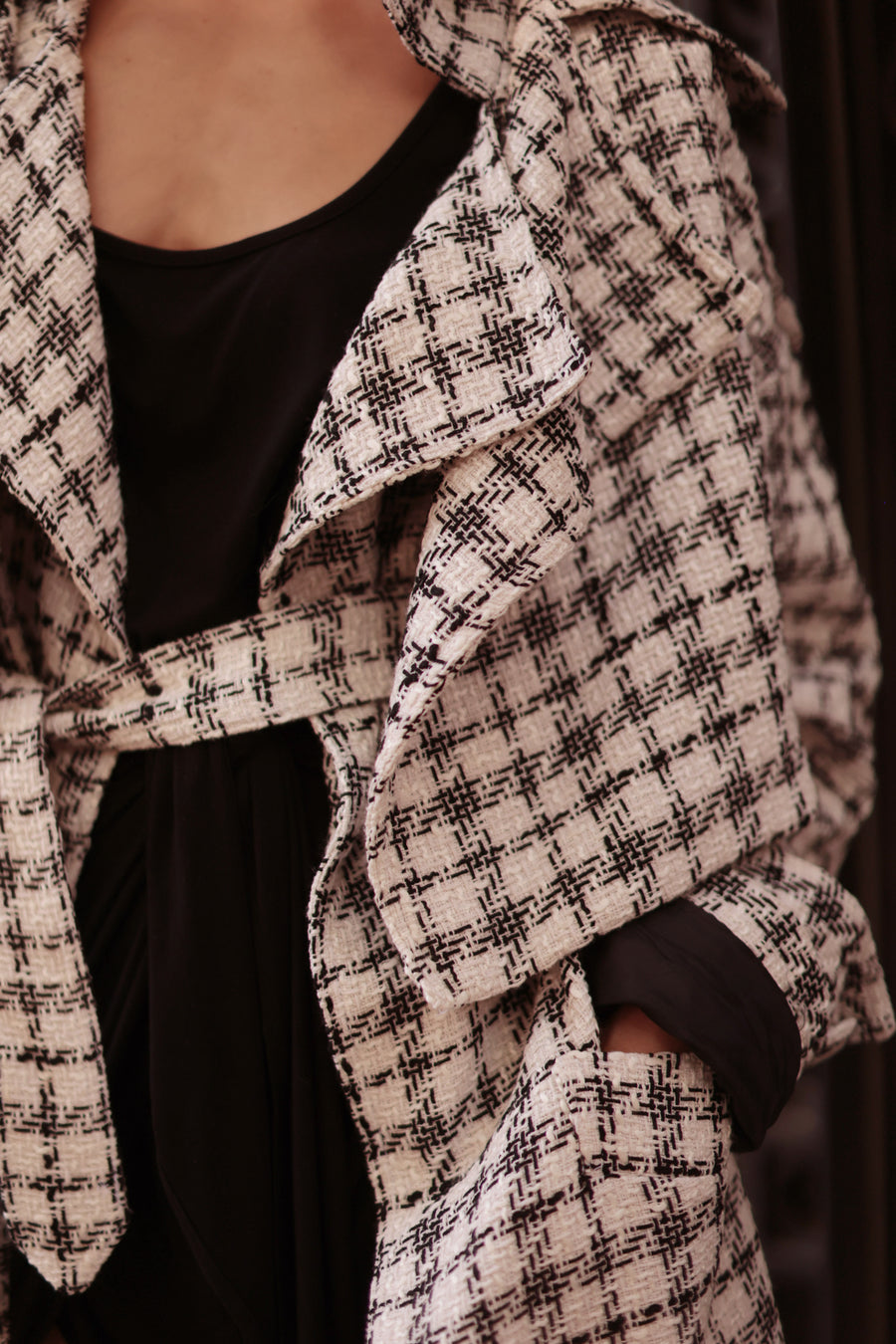 75001 Tweed French Trench