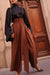 Brown Tailored Wrap Trousers