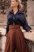 Navy Comtesse Blouse