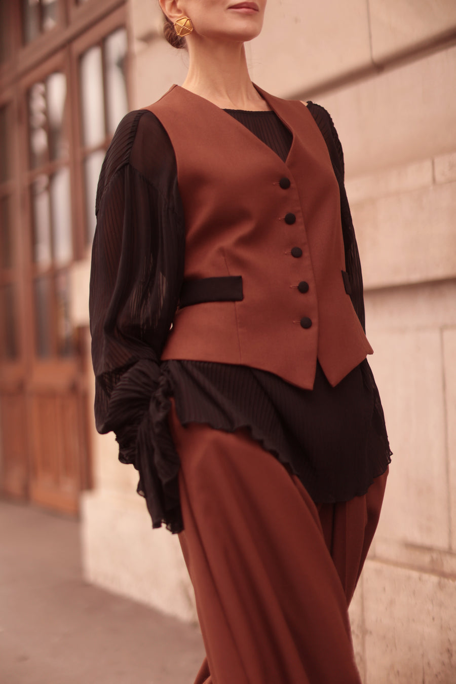 Black & Brown Waistcoat