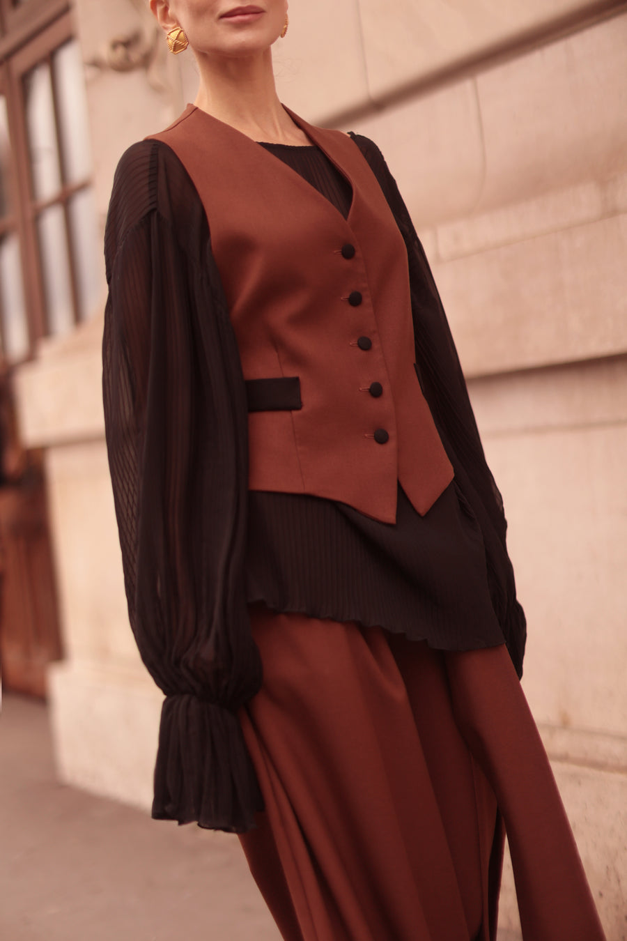 Black & Brown Waistcoat