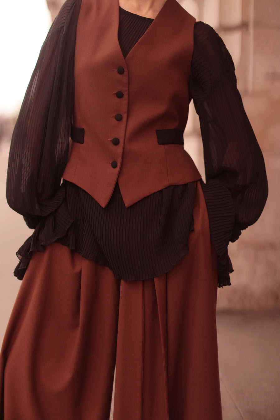 Black & Brown Waistcoat
