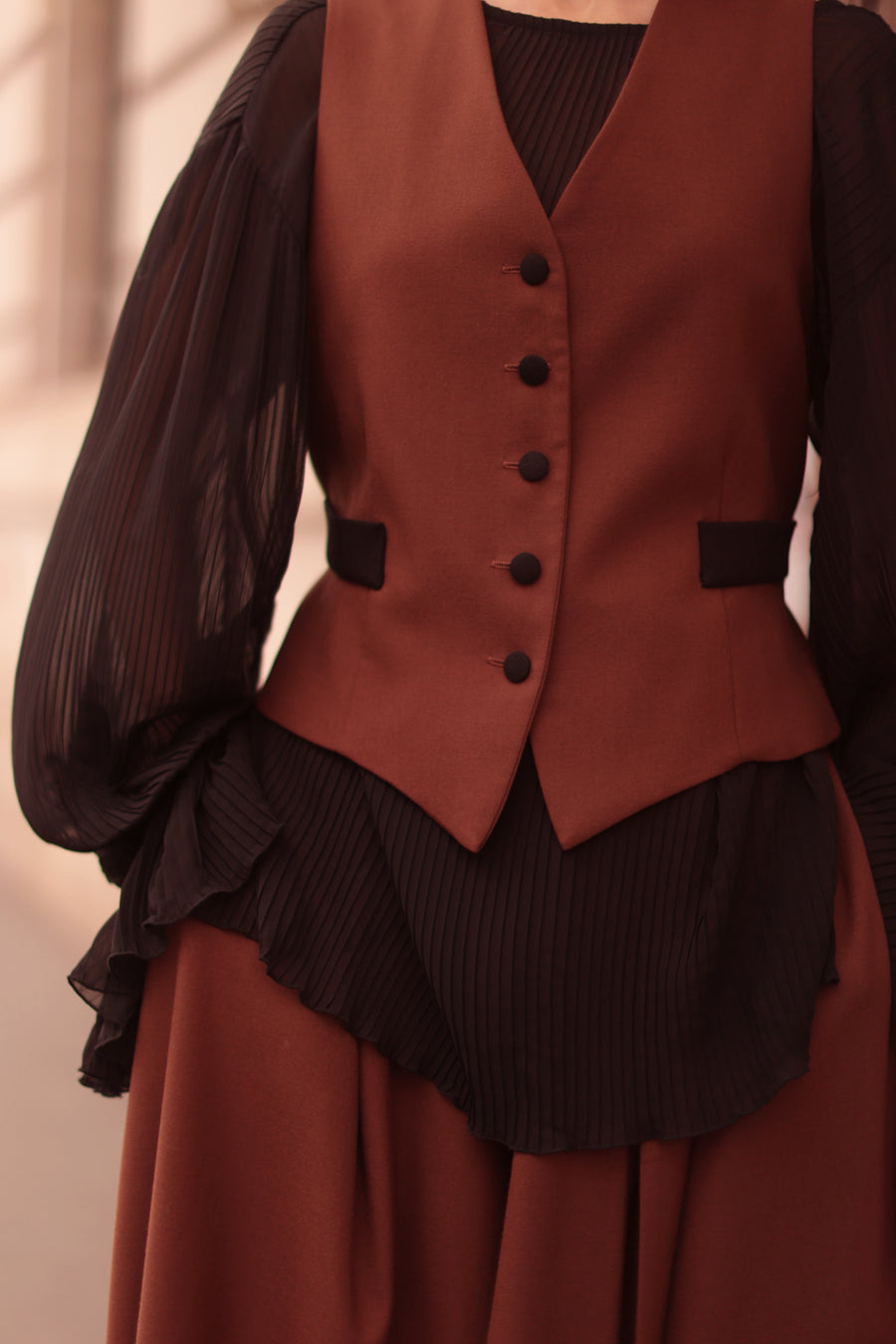 Black & Brown Waistcoat