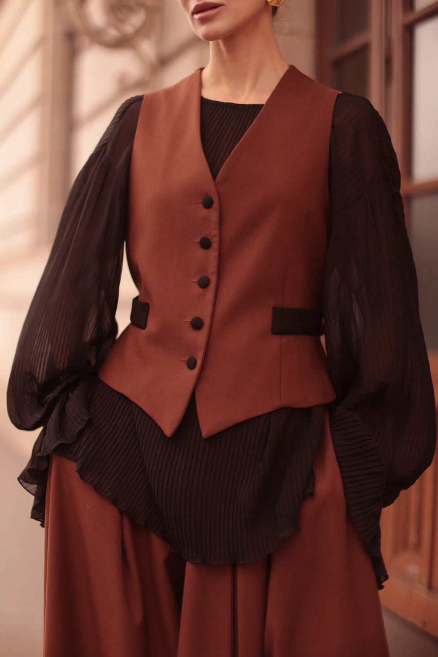 Black & Brown Waistcoat