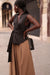  Black Satin Duchesse Blouse 