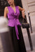  Purple Satin Duchesse Blouse 
