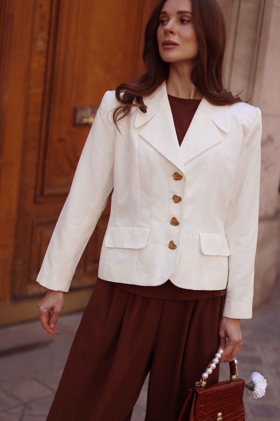 Yves Saint Laurent Gold Heart Blazer