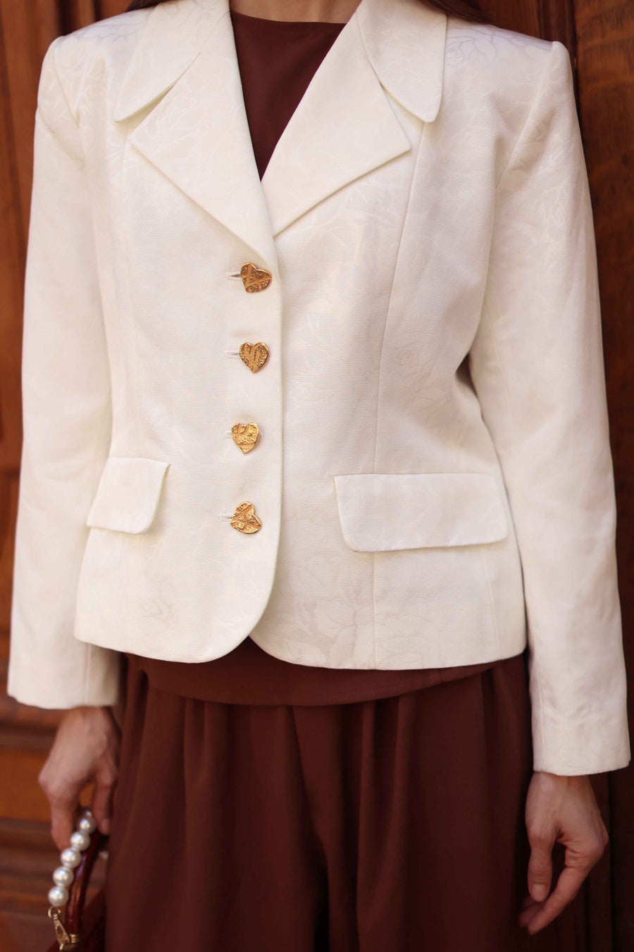 Yves Saint Laurent Gold Heart Blazer