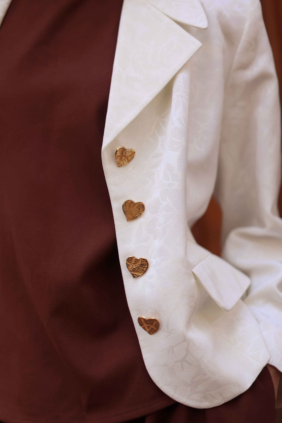 Yves Saint Laurent Gold Heart Blazer