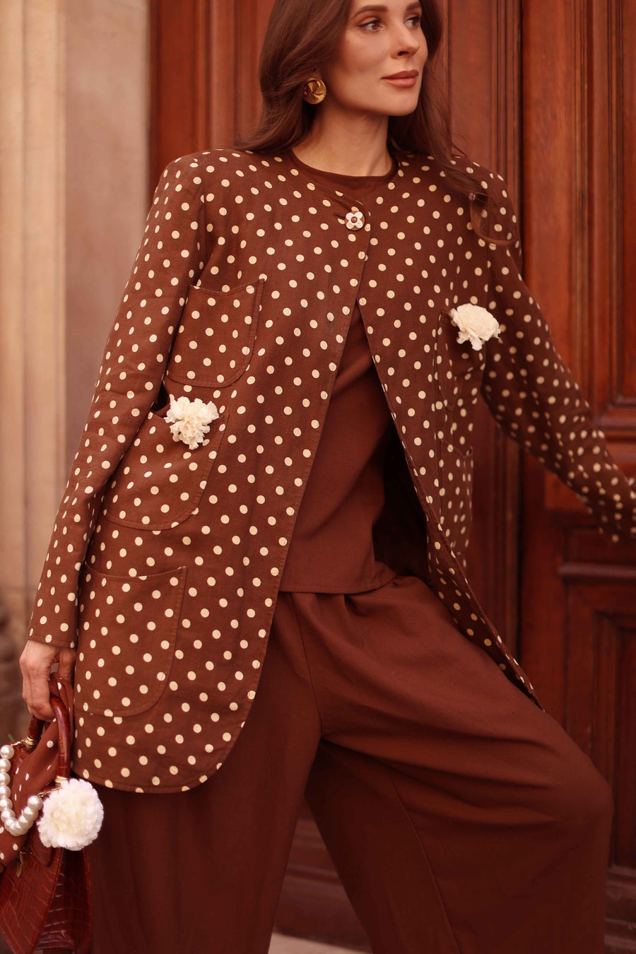 Ungaro Polka Dot Open Blazer