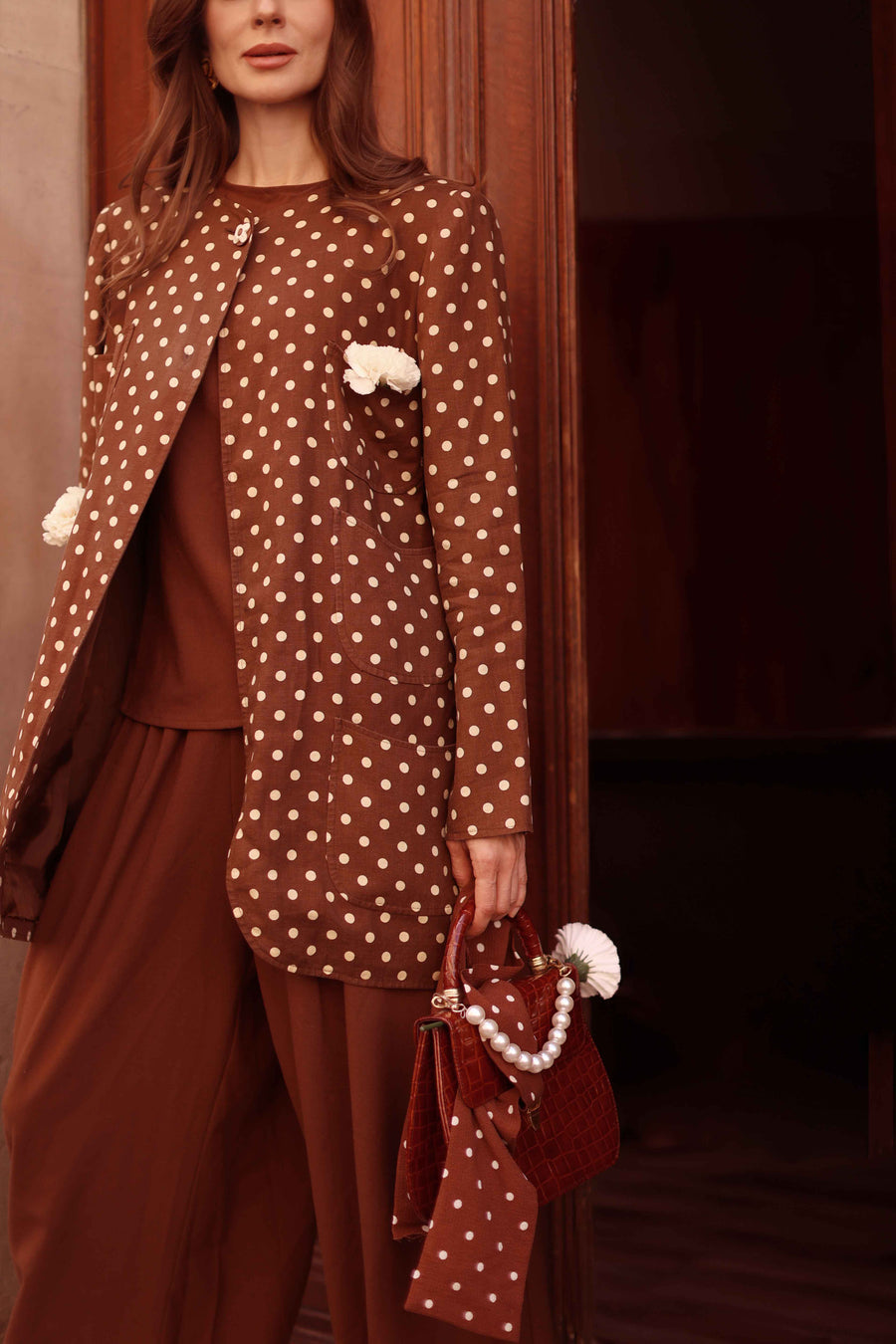 Ungaro Polka Dot Open Blazer