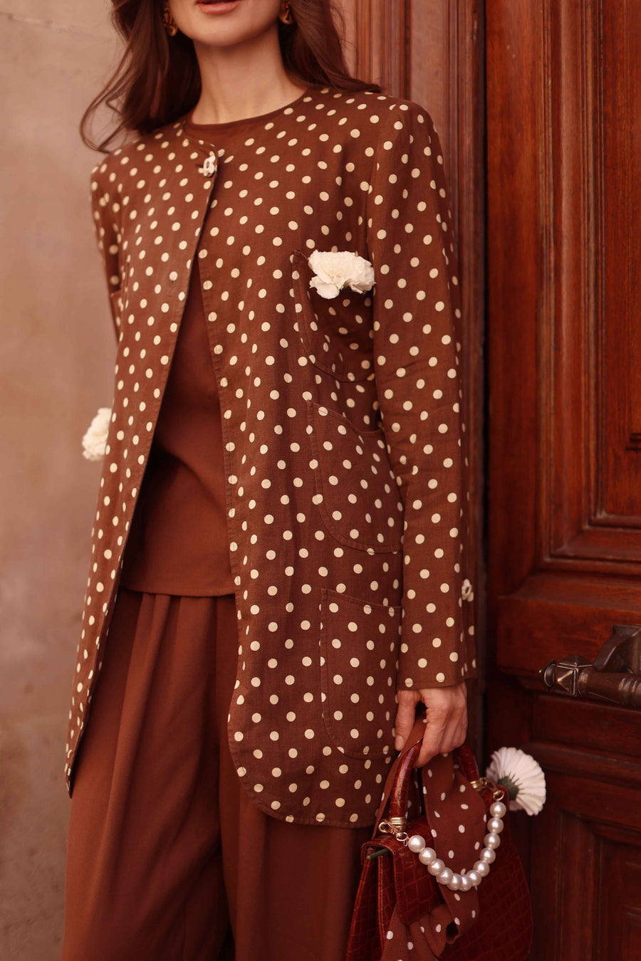Ungaro Polka Dot Open Blazer