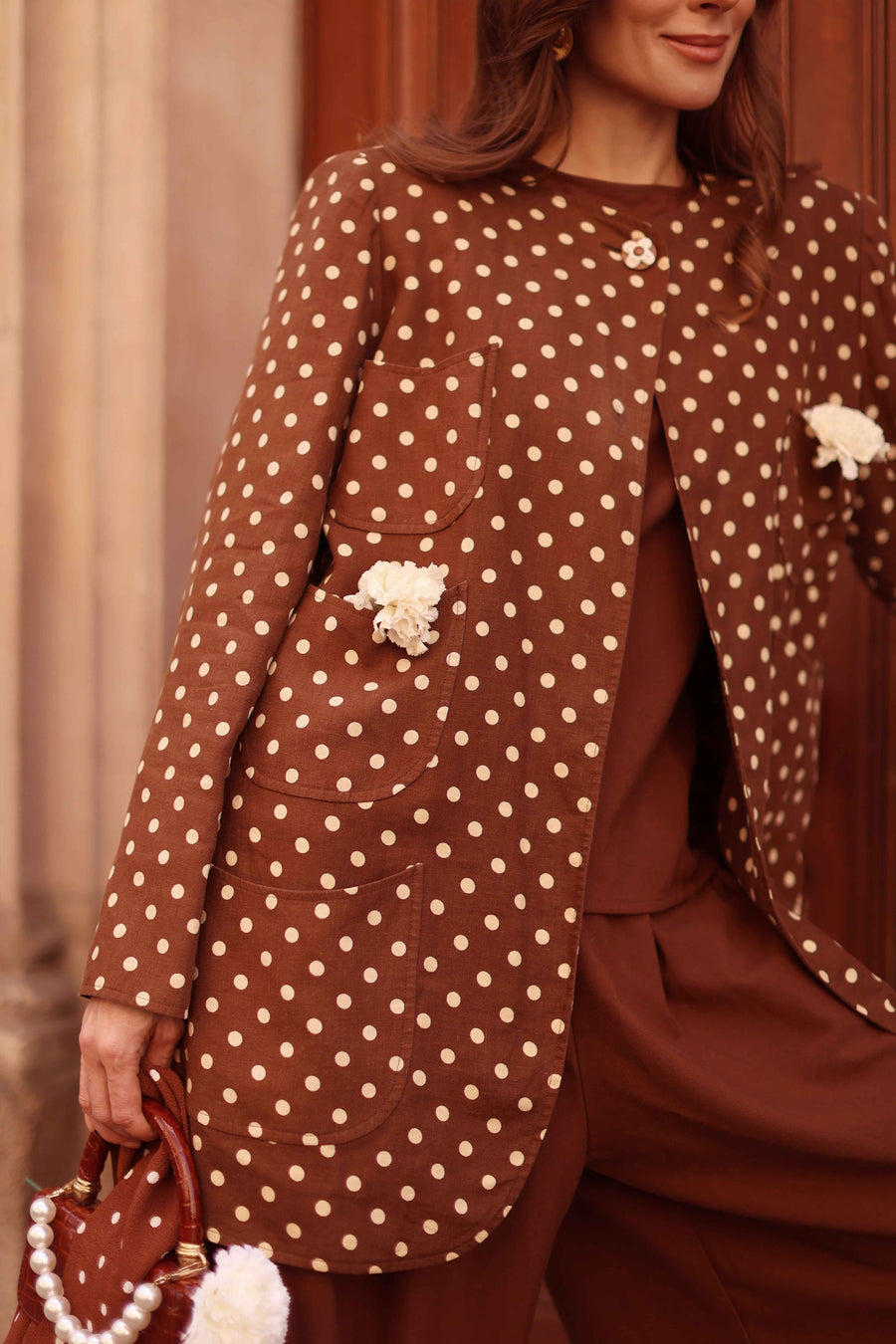 Ungaro Polka Dot Open Blazer