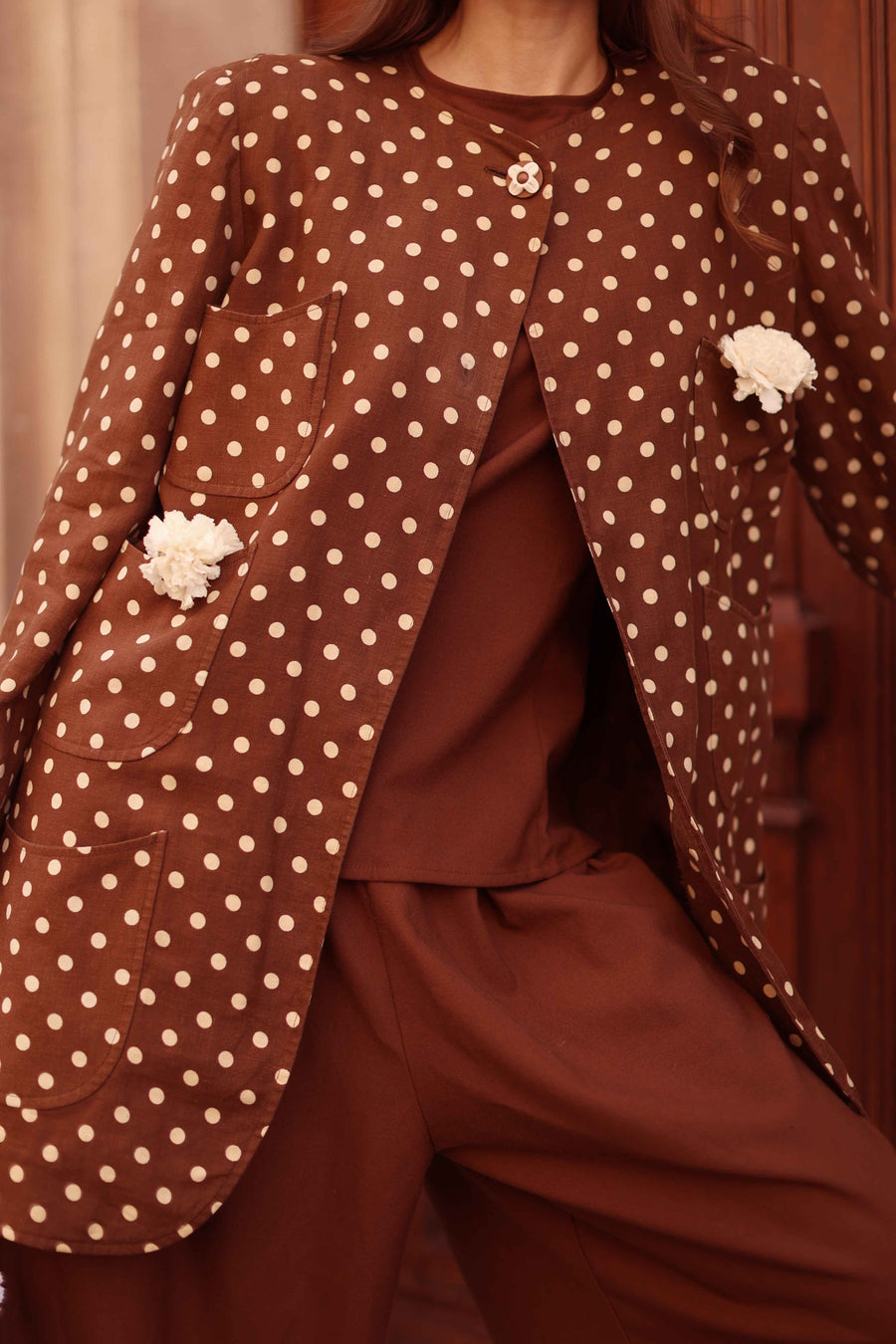 Ungaro Polka Dot Open Blazer