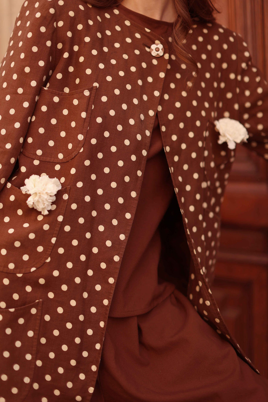 Ungaro Polka Dot Open Blazer