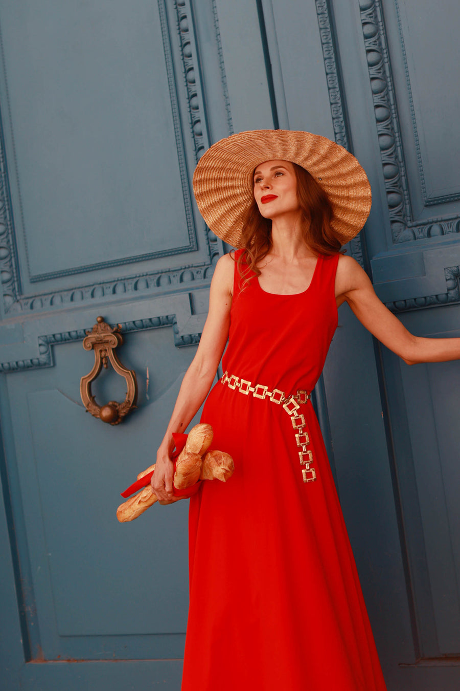 Red Summer Swing Dress